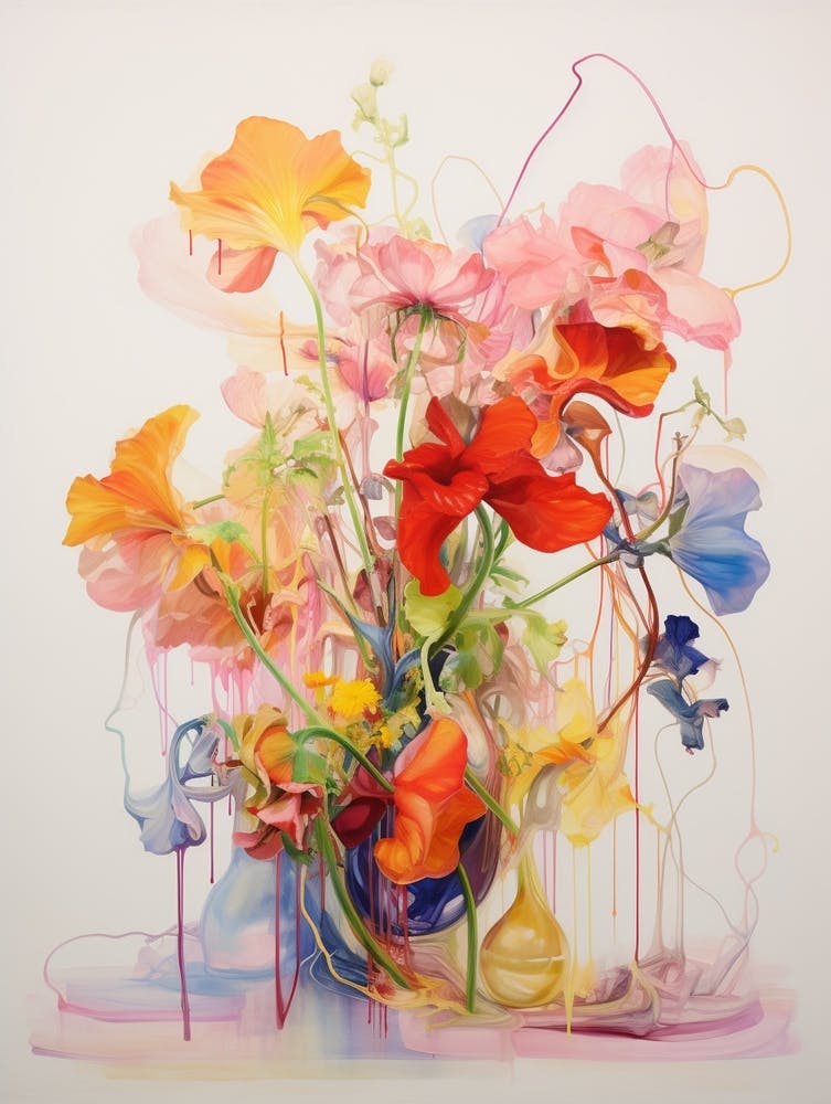 Abstract Flower Painting Petunia 1