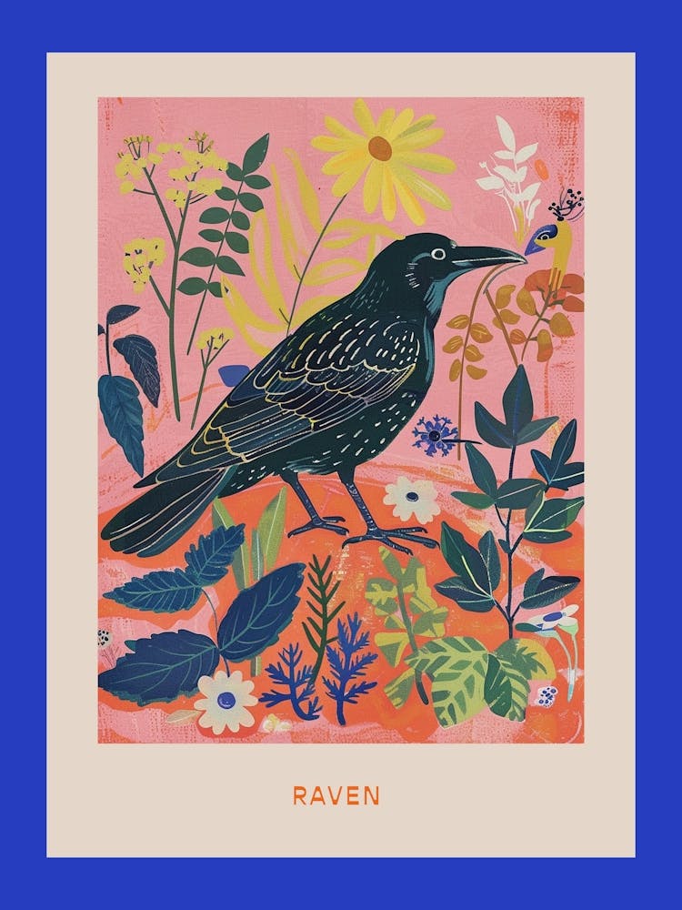 Spring Birds Poster Raven 3