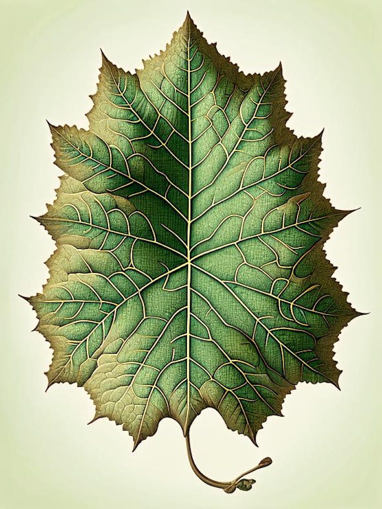 Sycamore Leaf Vintage Botanical