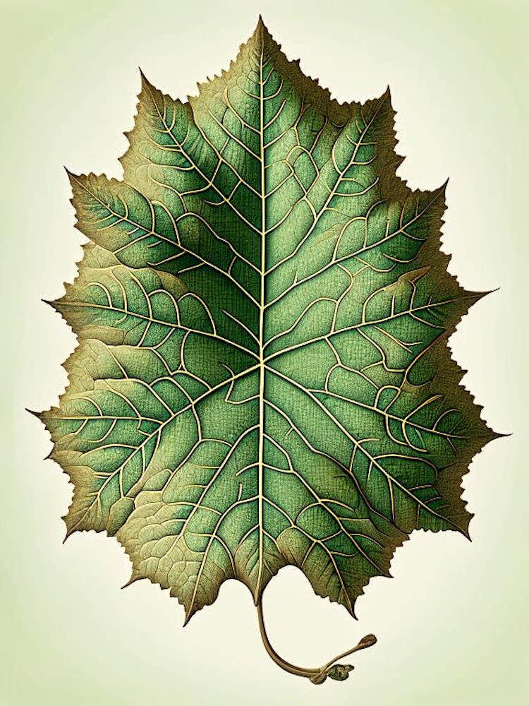 Sycamore Leaf Vintage Botanical