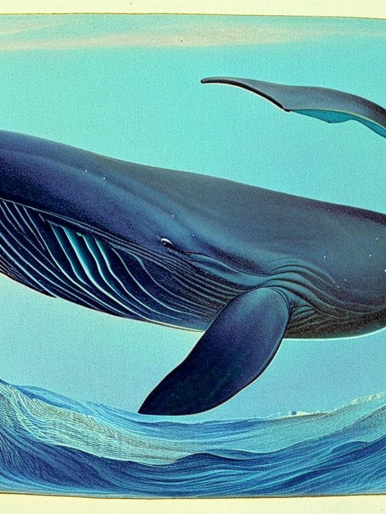 Beluga Whale Retro Illustration