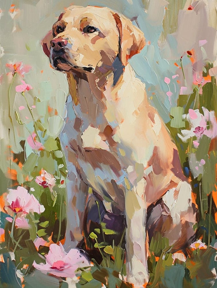 Labrador Retriever Acrylic Painting 2