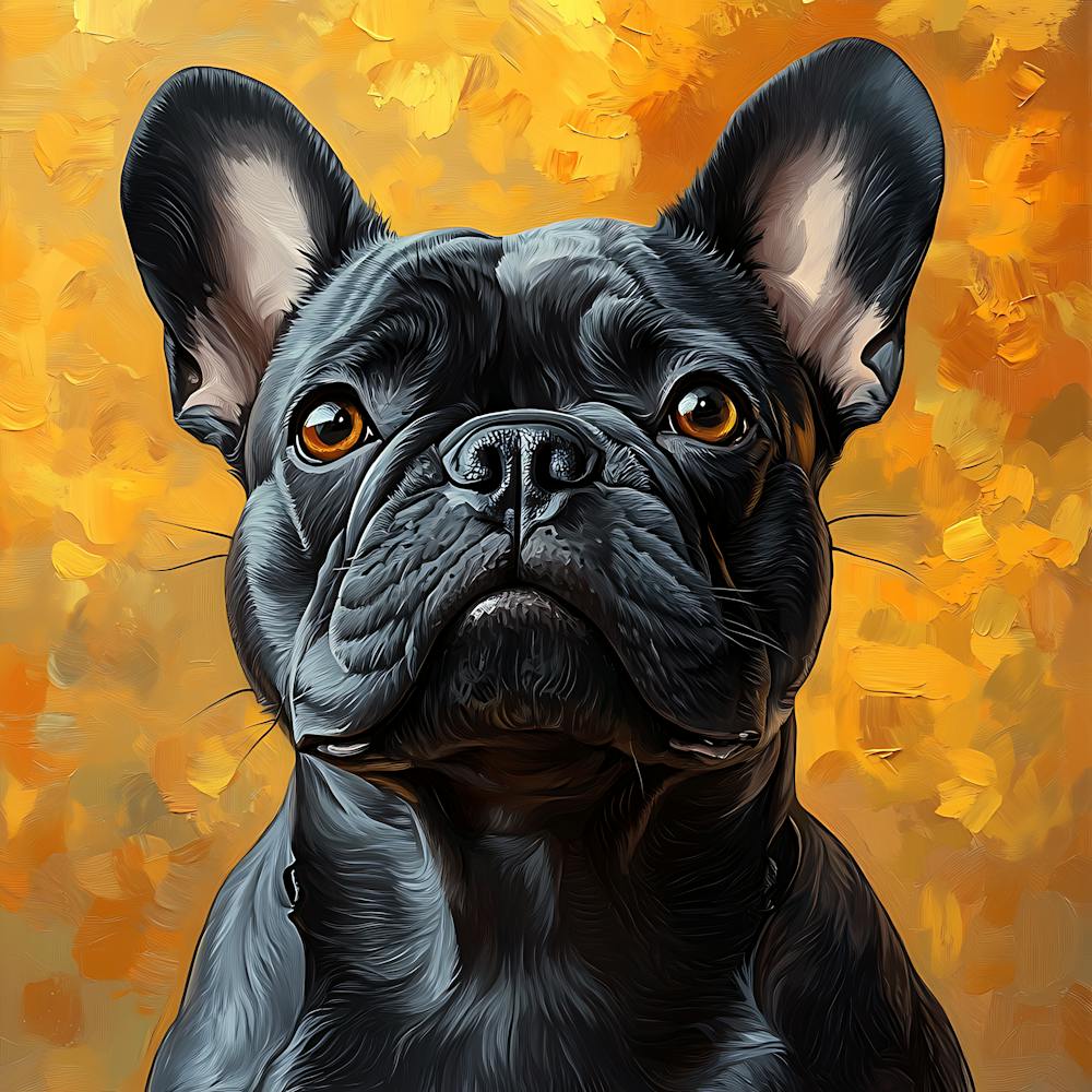 French Bulldog Calm Oil Painting 4