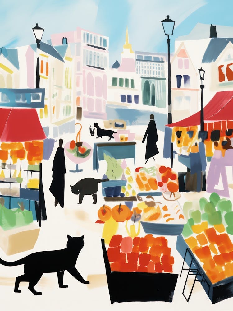 The Food Market In London 4 Illustration