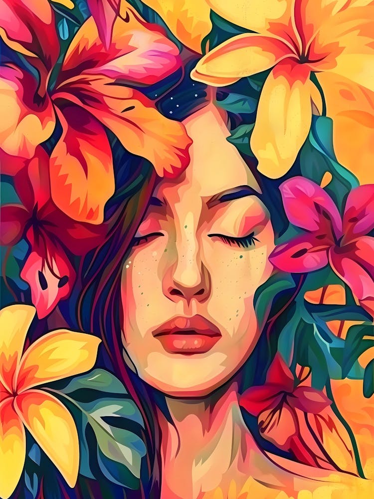 Lily Girl Painting