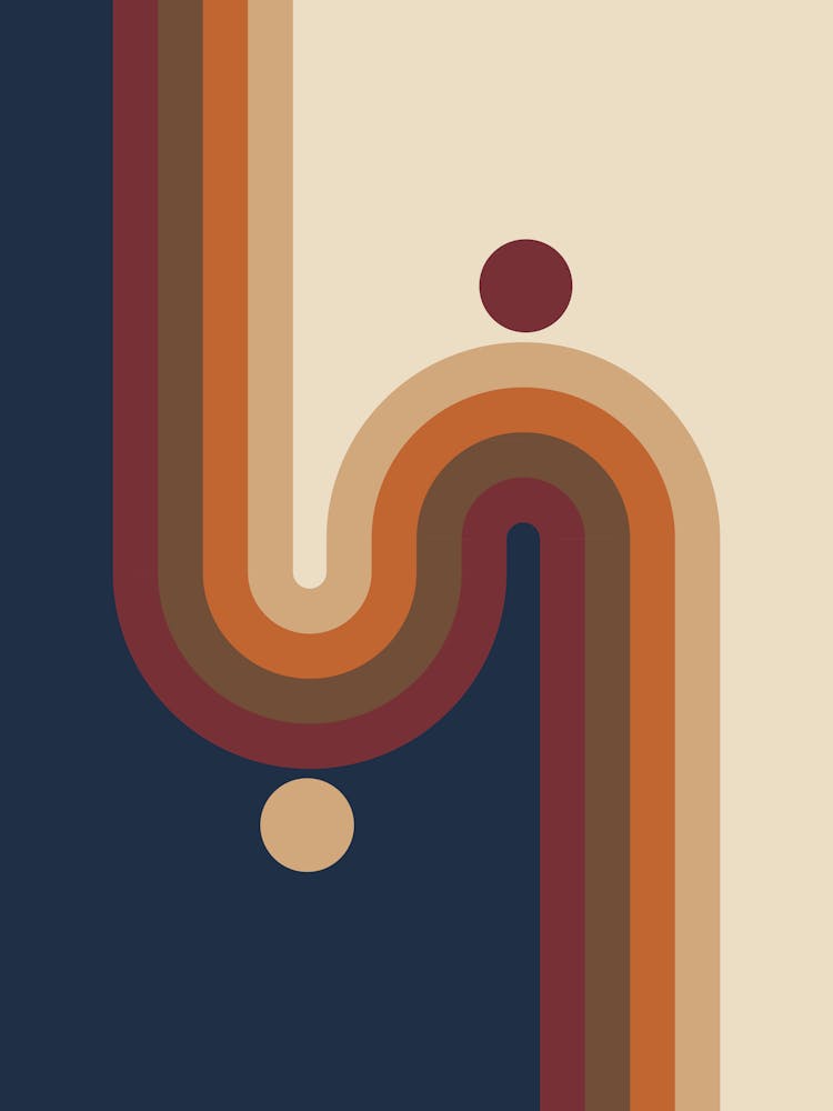 Midcentury Modern Geometric Arch Sun Abstract 9 In Classy Vibes 01