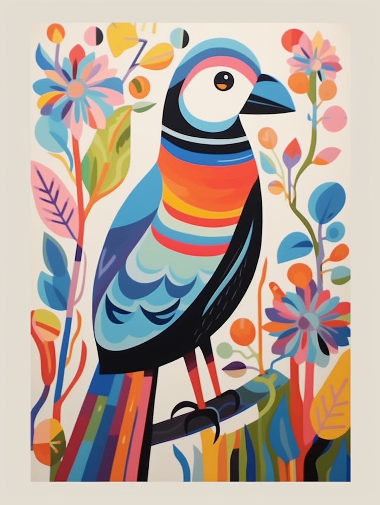 Colourful Scandi Bird Puffin 3