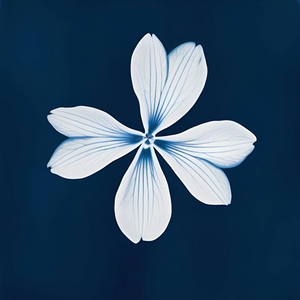 Blume auf blauem Hintergrund 1