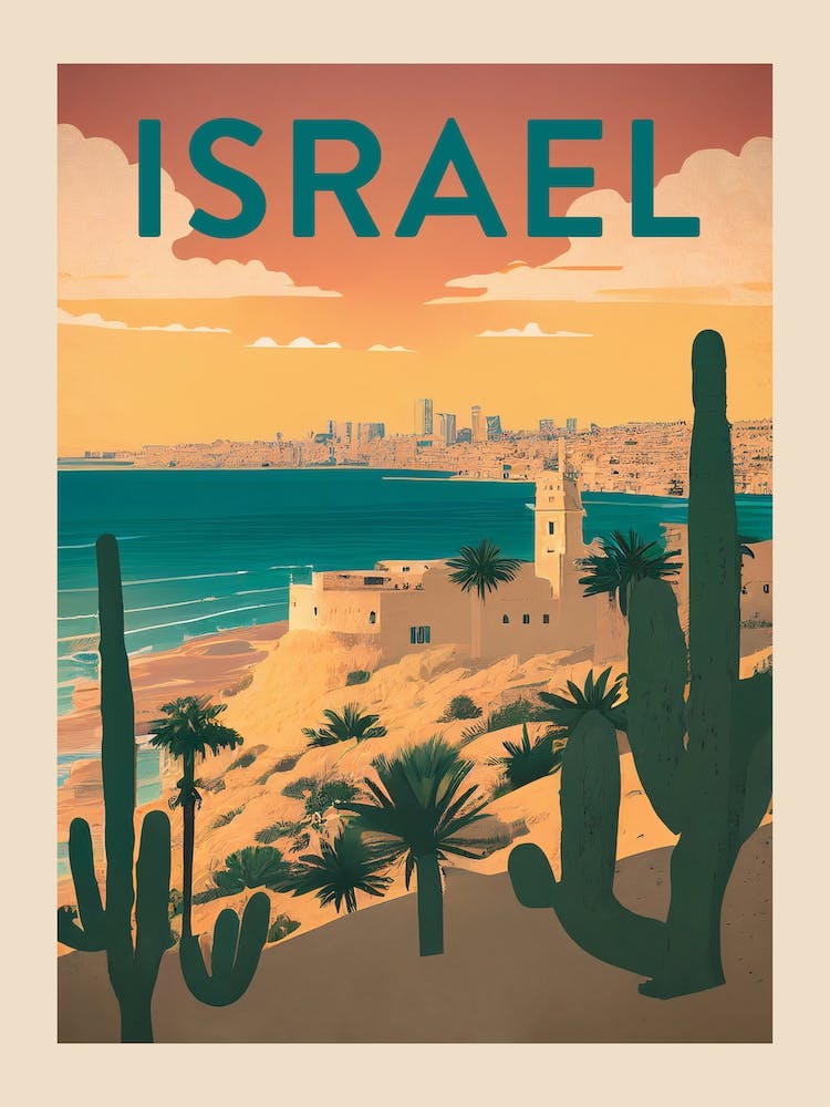 Israel Vintage Travel Poster