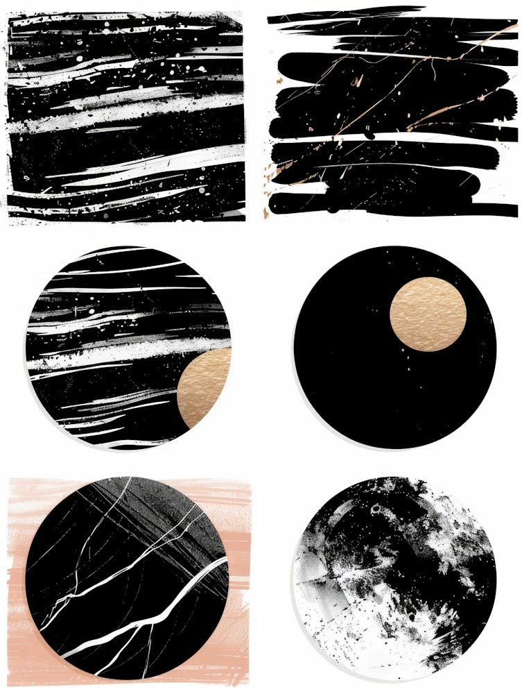 Abstract Black And White Painting 25