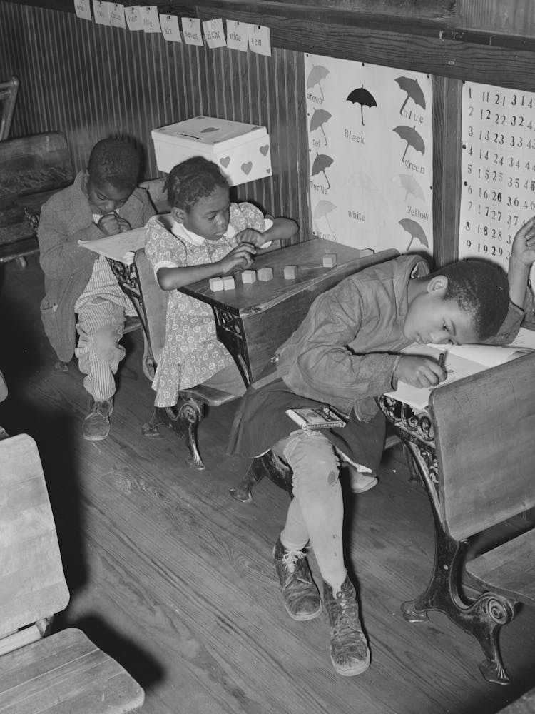 Kindergarden Of African American Rural School, Creek County, Oklahoma By Russell Lee