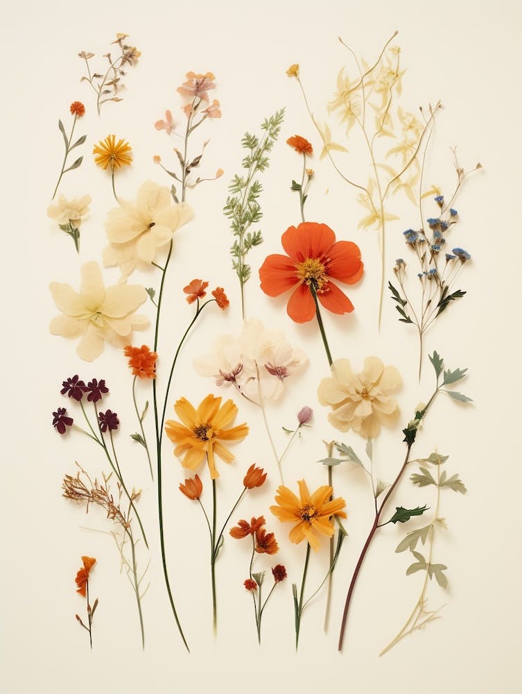Pressed Flower Botanical Art Wildflowers 6