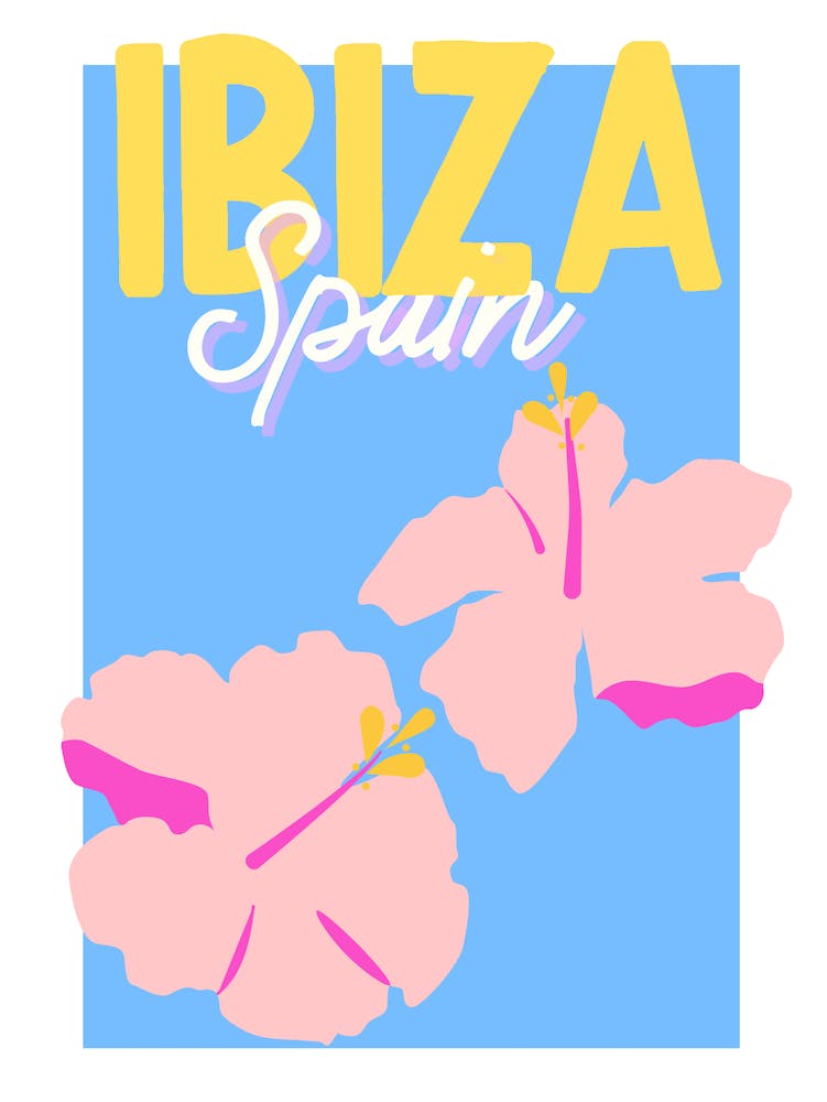 Reiseposter Ibiza (Blau) 1