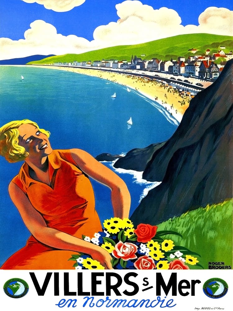 Girl At Normandy Coast, France