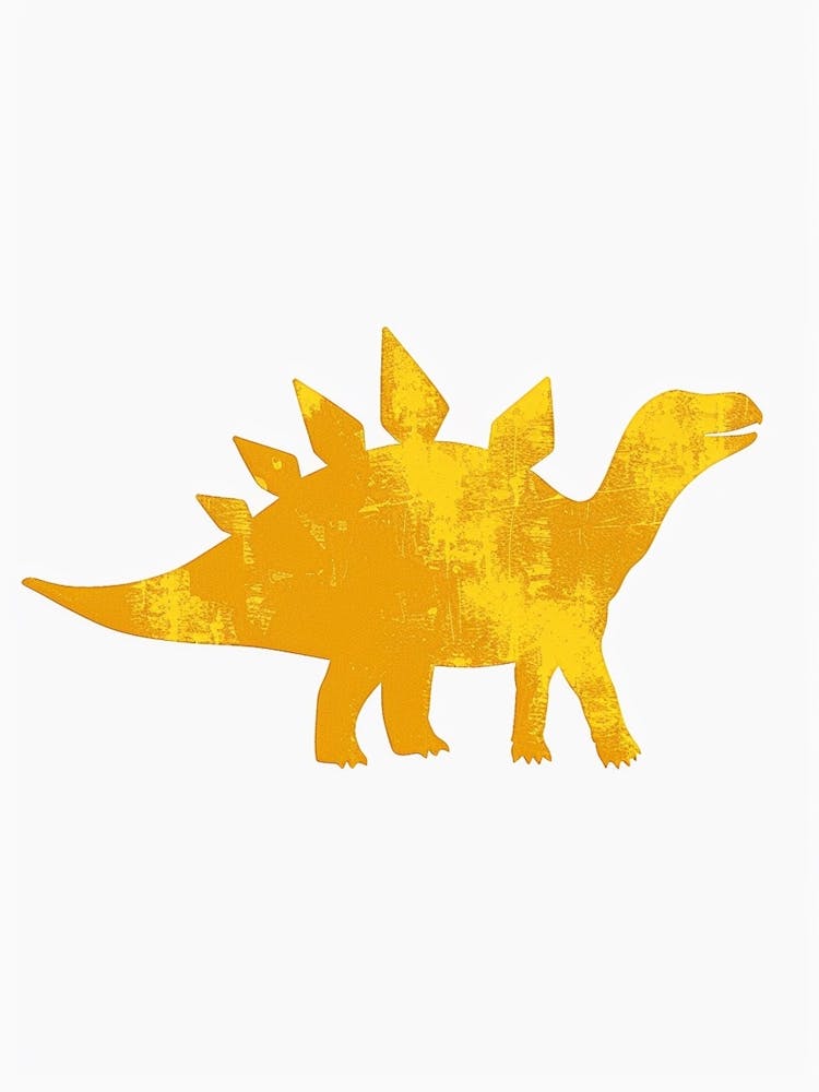 Mustard Stegosaurus Silhouette 2