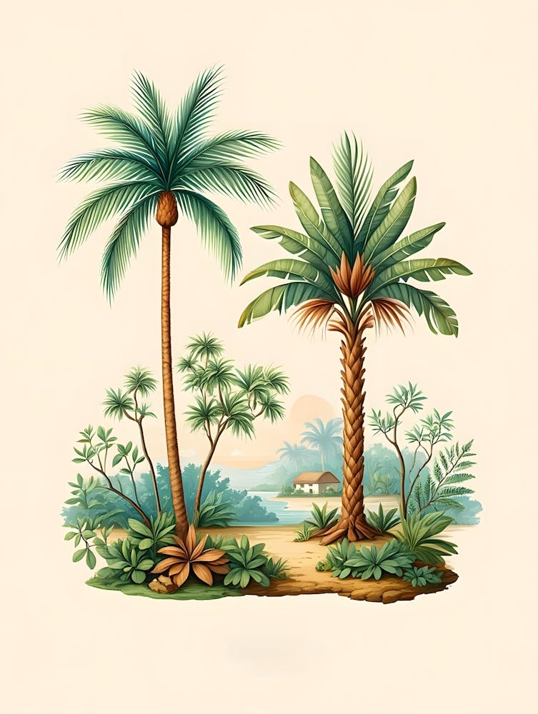Paradise Found: Tropical Palm Trees - Lush Greenery