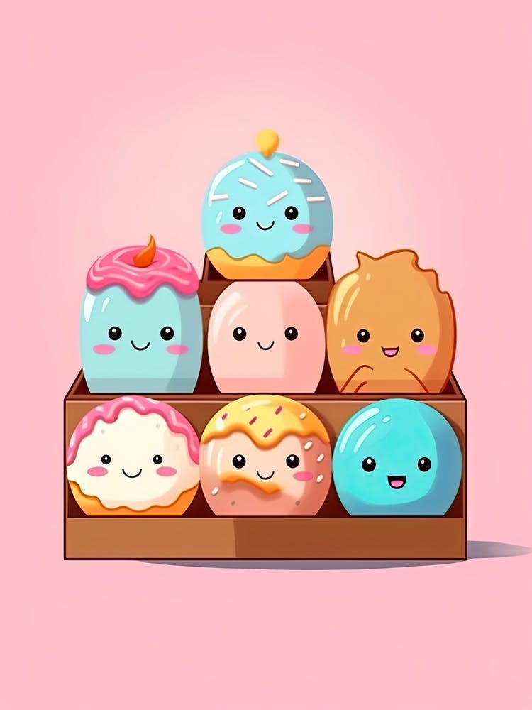 Kawaii Cute Donuts Box