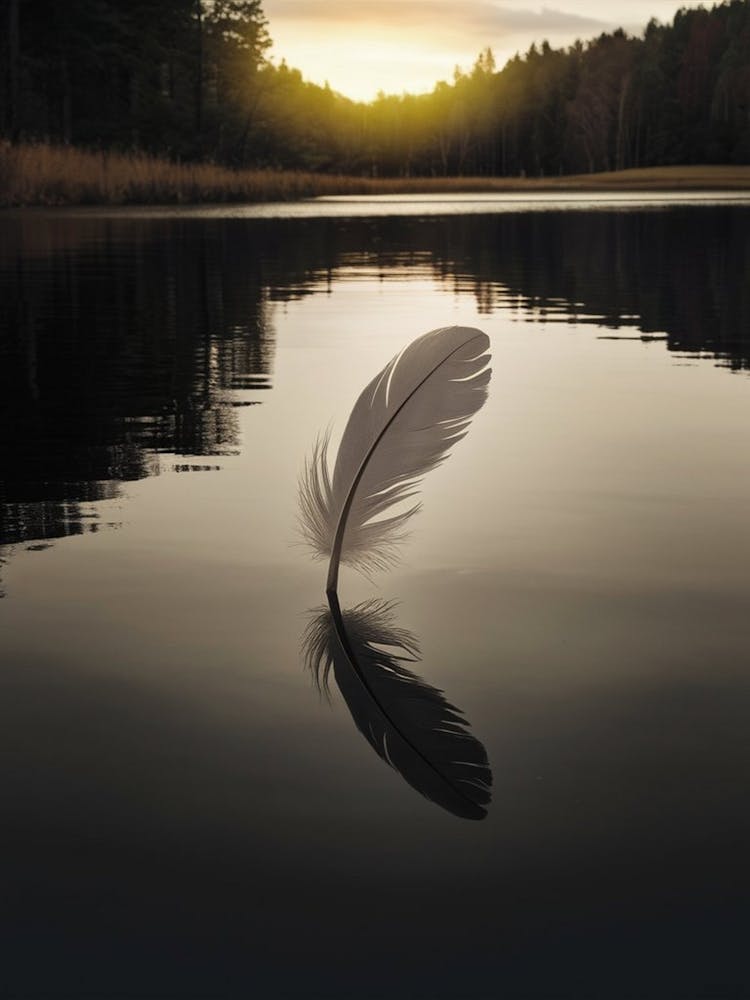 Feather In Water 2