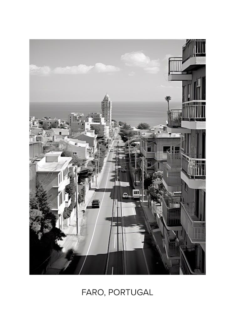 Poster Of Haifa, Israel, Photography In Black And White 3