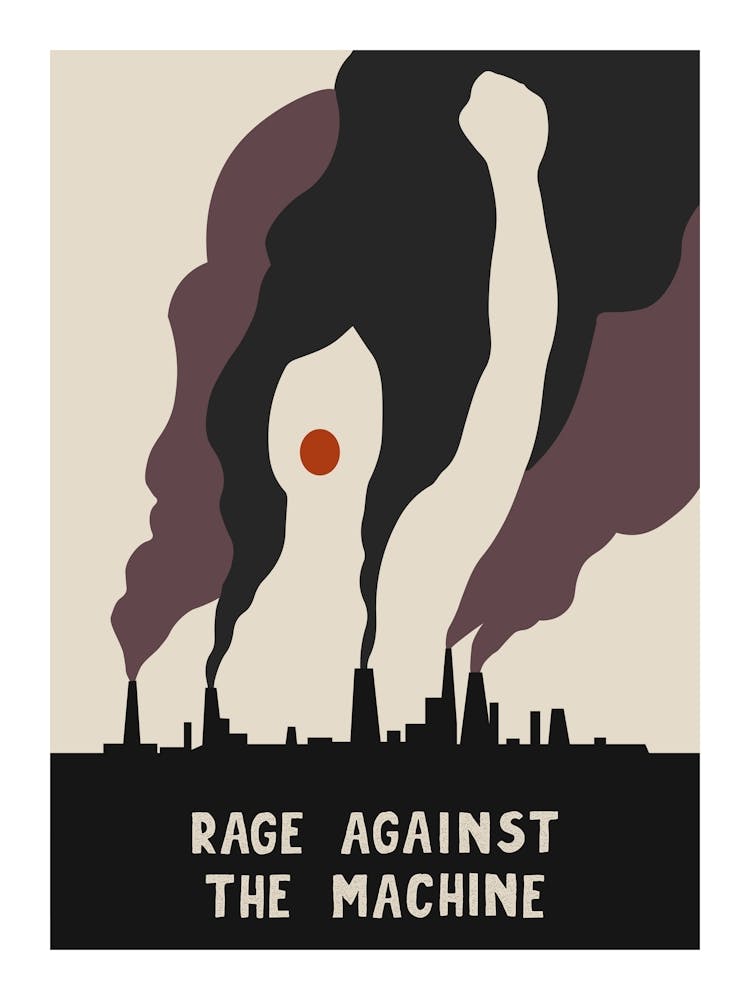 Rage Against The Machine Music Poster Alternative Album Poster Environmental Climate Activist Song Lyrics Print Funky Wall Art