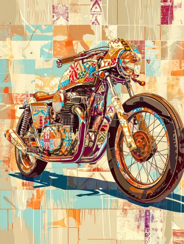 Vintage Colorful Scooter 37