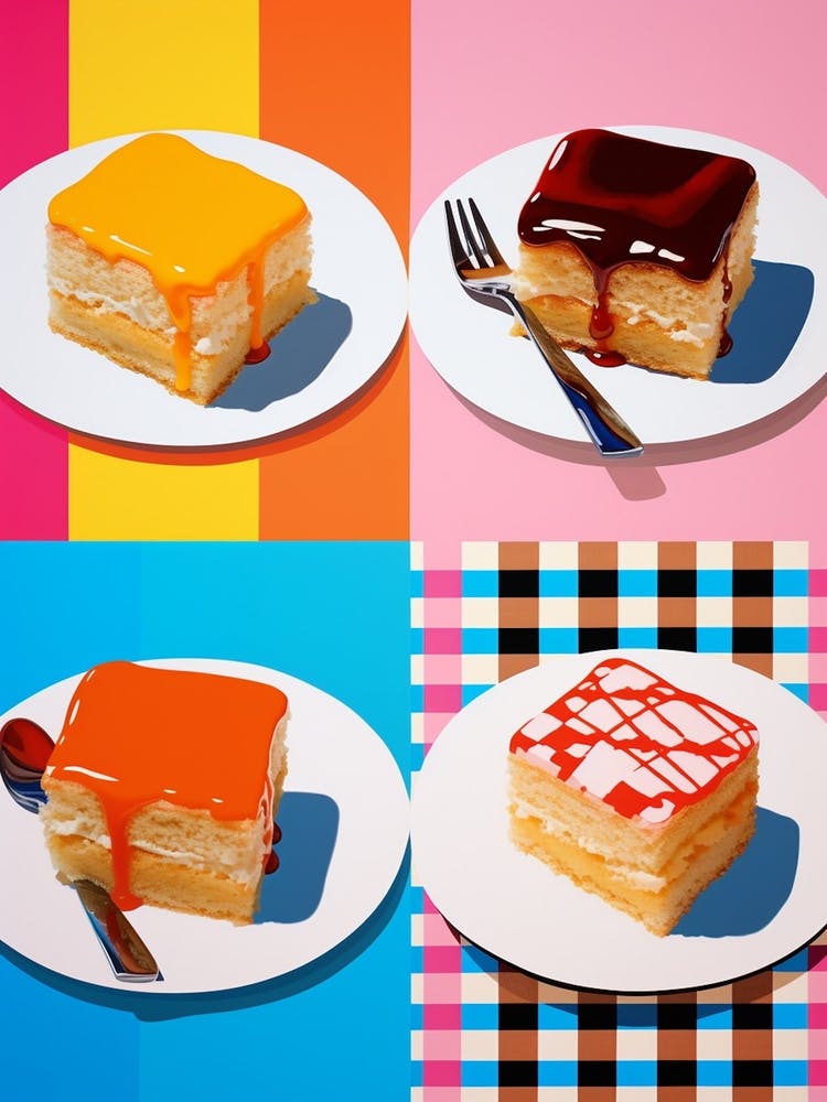 Iced Cake Slice Tile Effect