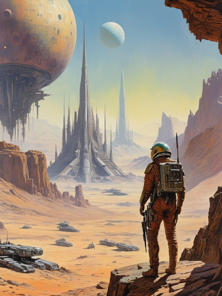 Alien Landscape vintage retro sci-fi art 4