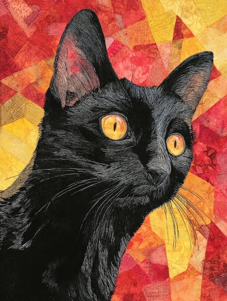 Black Cat With Yellow Eyes 12