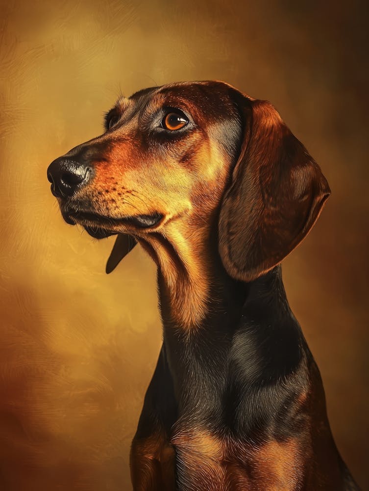 Dachshund Portrait. Generated AI. 1