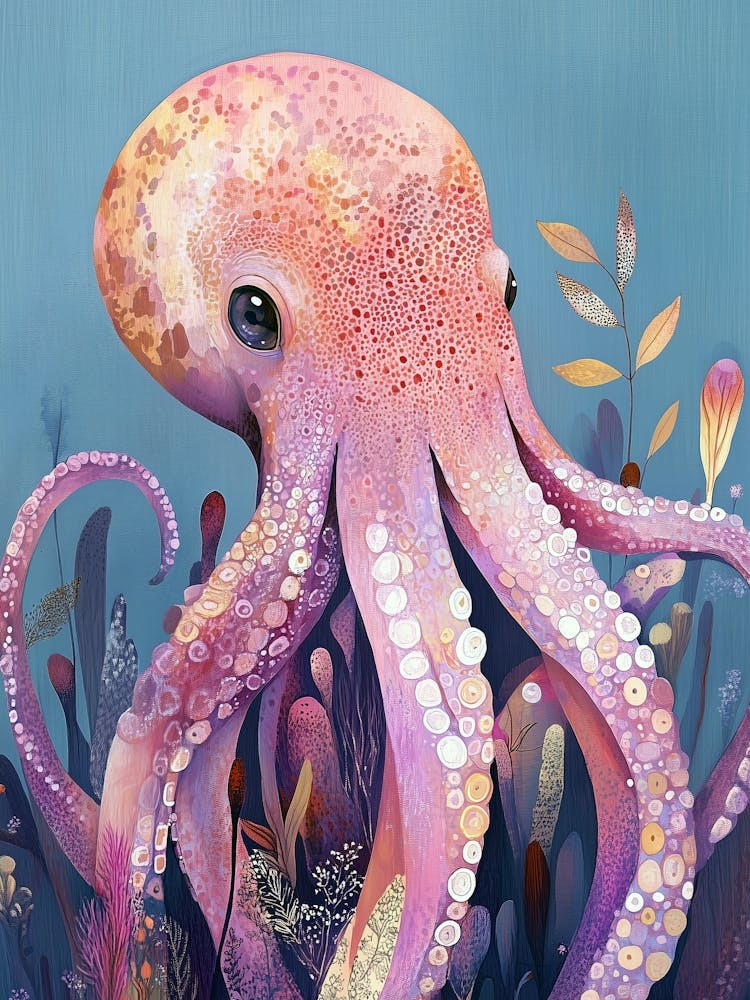 Oktopus Leinwanddruck