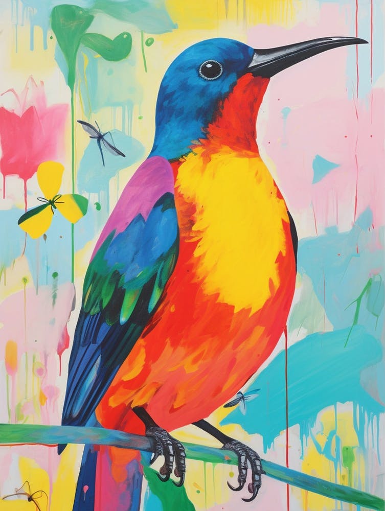 Colourful Bird Painting Canvasback 1