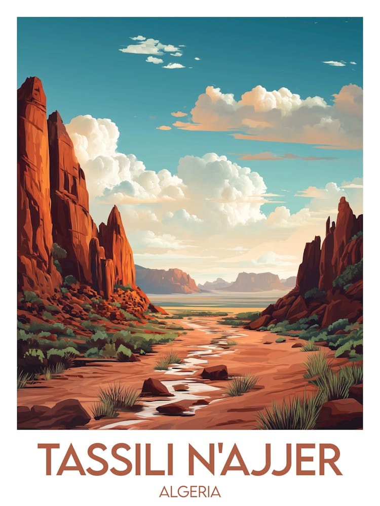 Affiche de voyage Tassili N Ajjer
