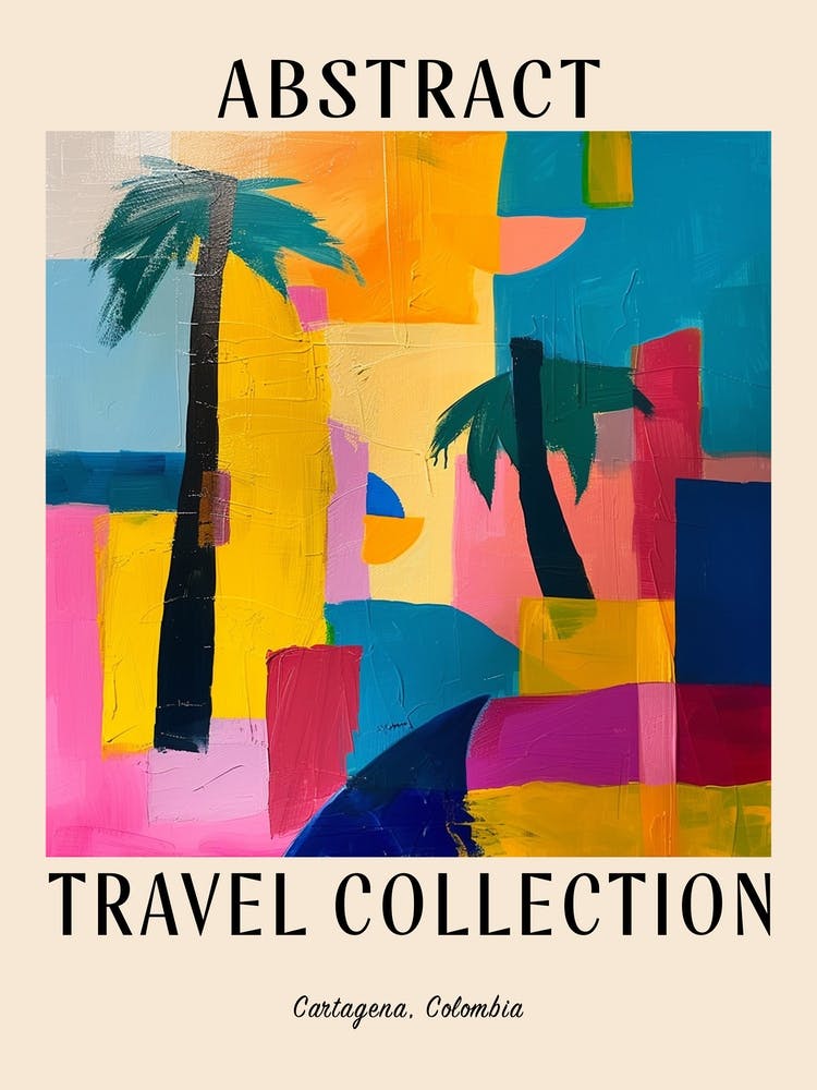 Abstract Travel Collection Poster Cartagena Colombia 4
