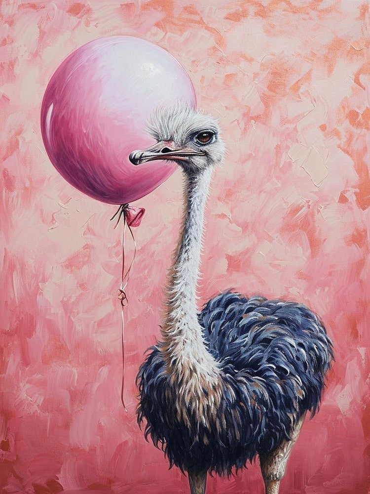 Cute Ostrich 1 With Balloon