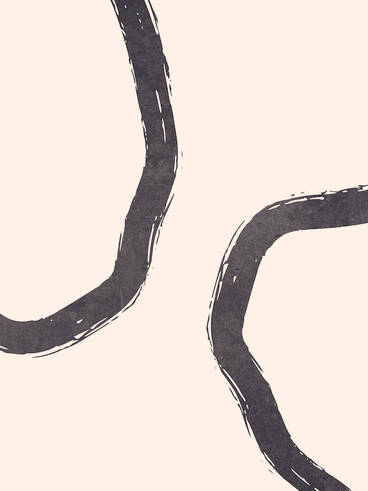 Abstract Brush Stroke 4 In Charcoal