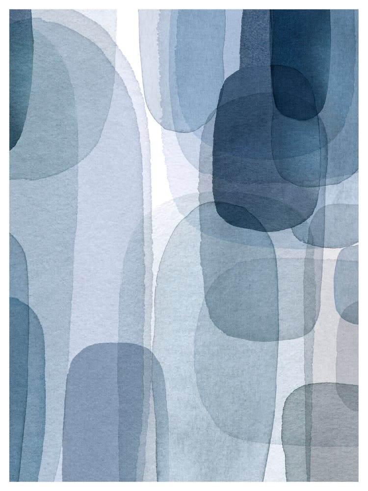 Watercolor Blue Shapes