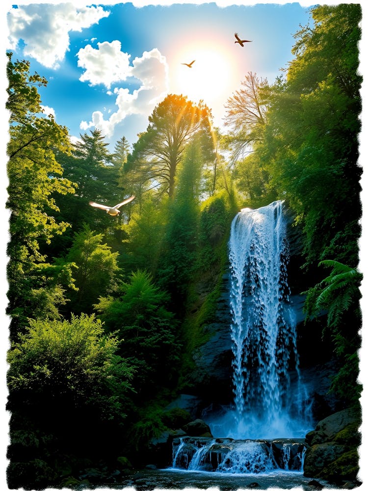 Waterfall In The Forest 11