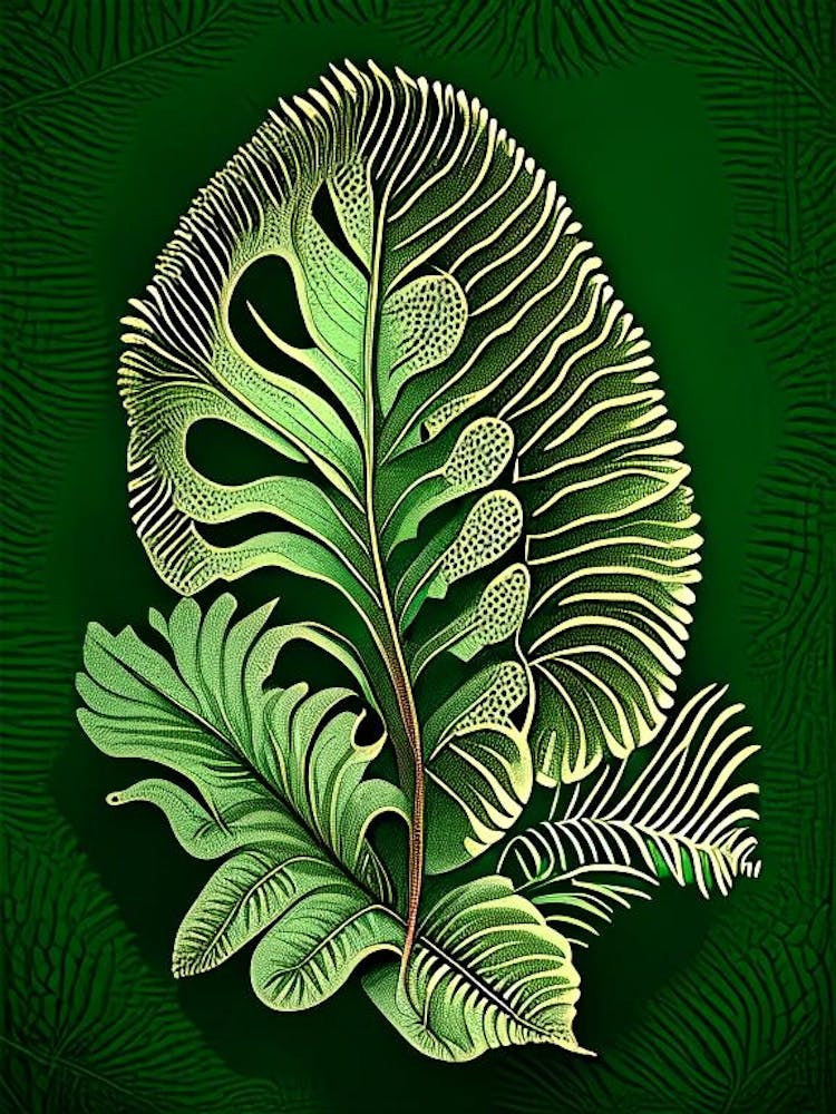 Tongue Fern 1 Vintage Botanical Poster