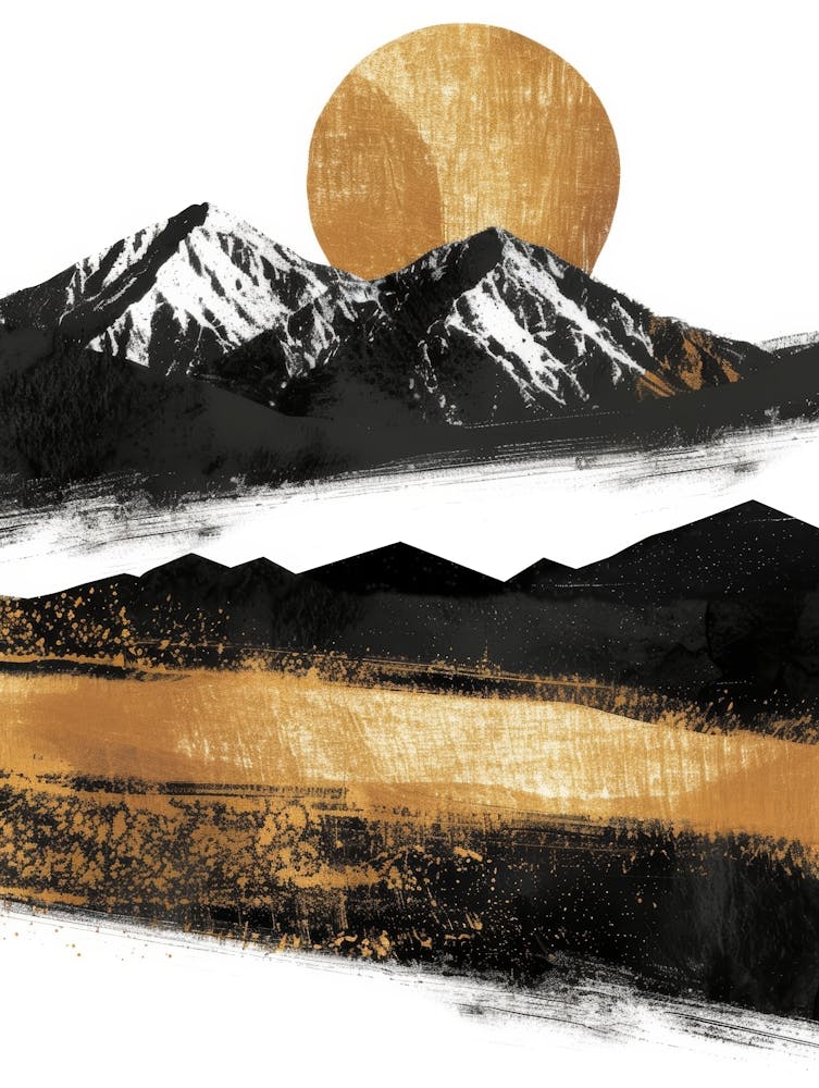 Gold And Black Canvas Print 49