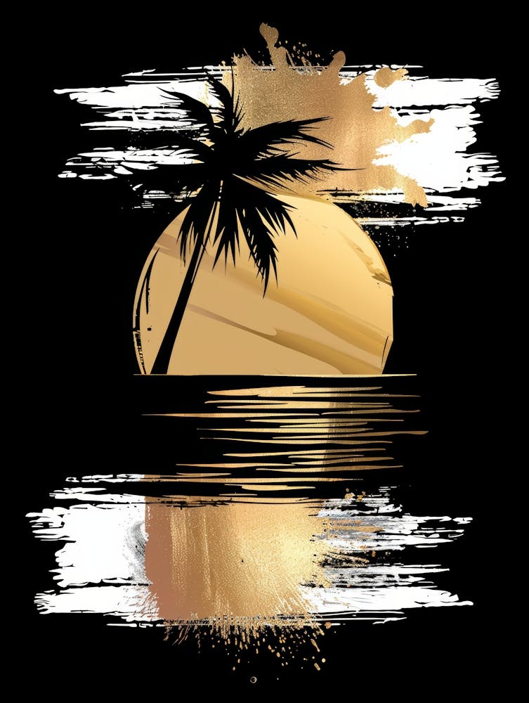 Sunset With Palm Tree