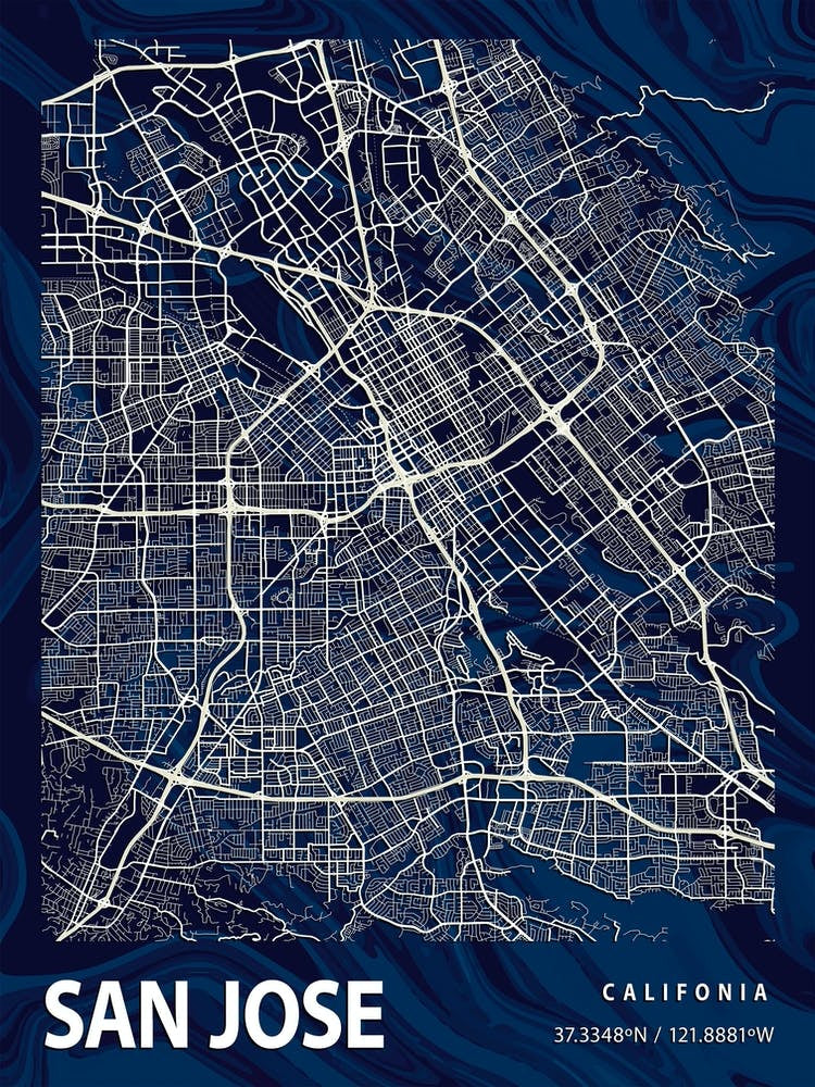San Jose Crocus Marble Map