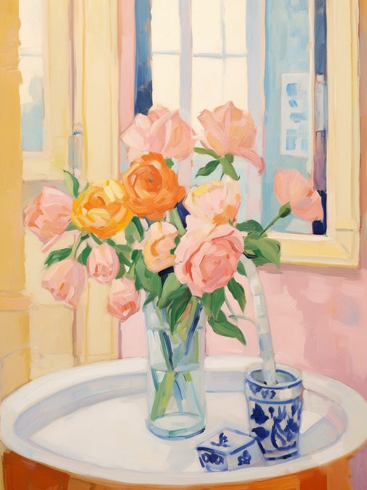 A Vase With Rose, Flower Bouquet 2