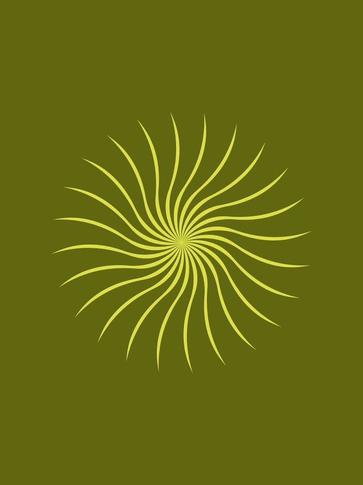 Midcentury Modern Sun Green