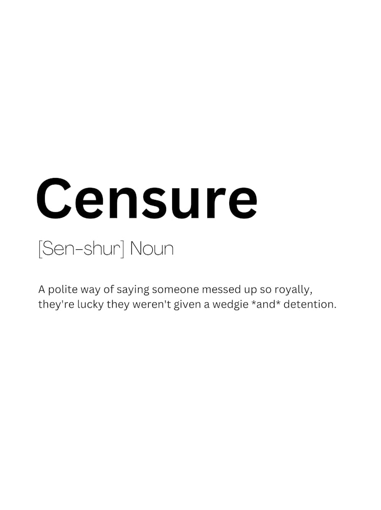 Zensur Definition Bedeutung