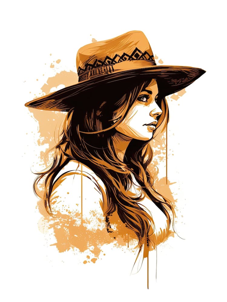 Portrait de Cowgirl aux Couleurs Neutres 4