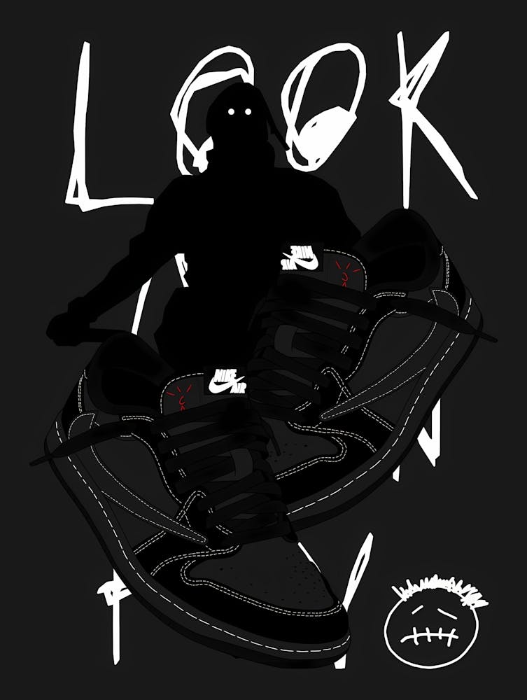 Look Your Best - Travis Scott Air Force 1 Black - Cactus Jack Sneaker Poster