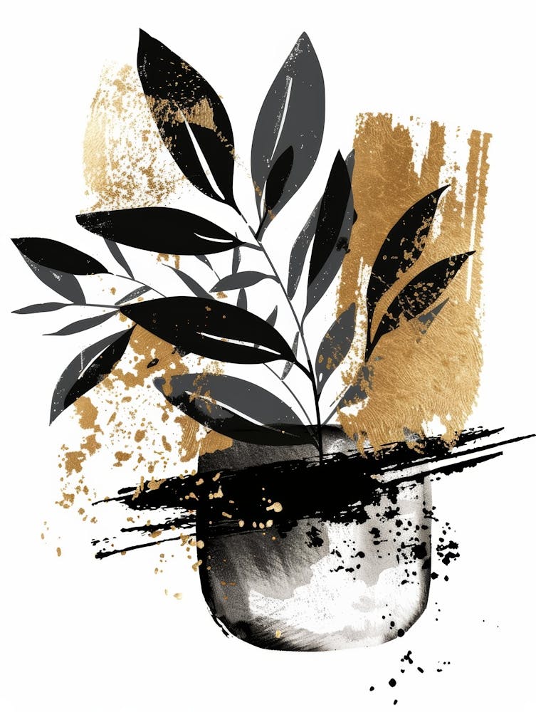 Gold And Black Painting 2