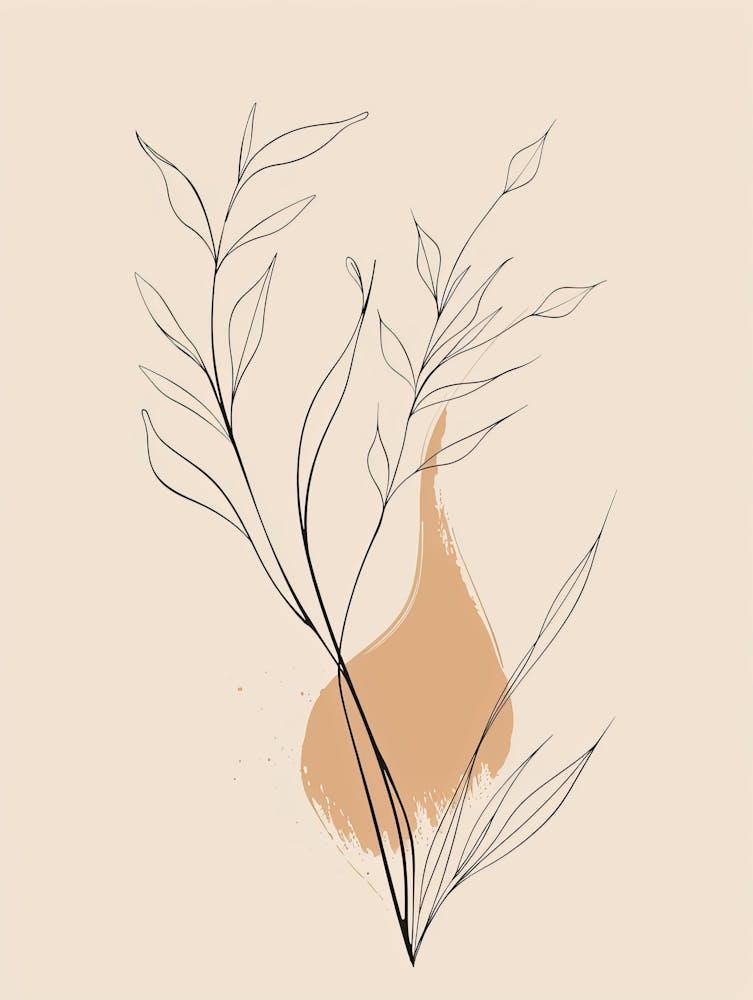 Buenos Aires Botanical Garden Boho Line Art