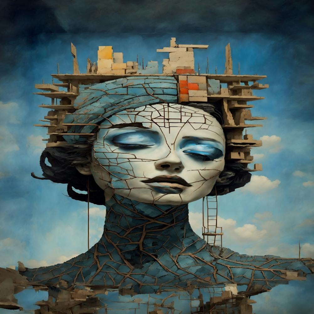 Woman With A Broken Head