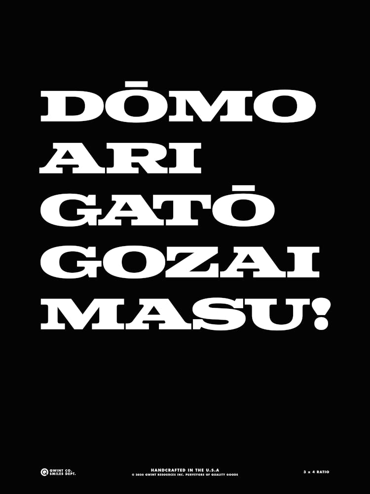 Domo Arigato Gozazi Masu!